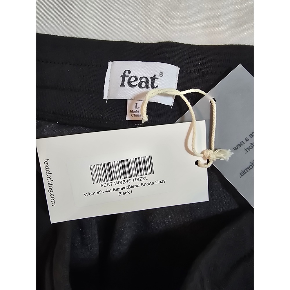 Feat BlanketBlend Shorts Heather Charcoal Grey Black Waistband NWT Size Large - Picture 3 of 9